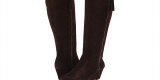 Anne Klein Women's Alanna Fabric Almond Toe Mid-Calf FashionBrown Size 8 WC