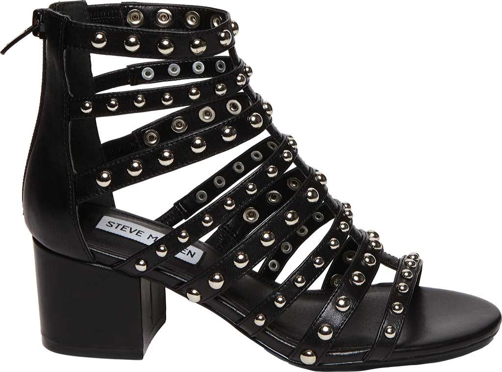 Steve Madden Women's Mania Heeled Sandal, black/multi Size 8.5 M