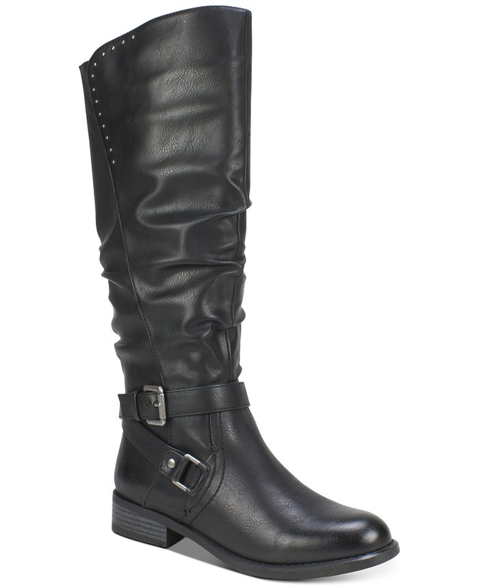 White Mountain Women's Liona Tall Knee High Boot Black Size 5 M
