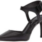 Nine West Women's Elisabeti Leather Ankle Strap Pumps Black Size 8 M