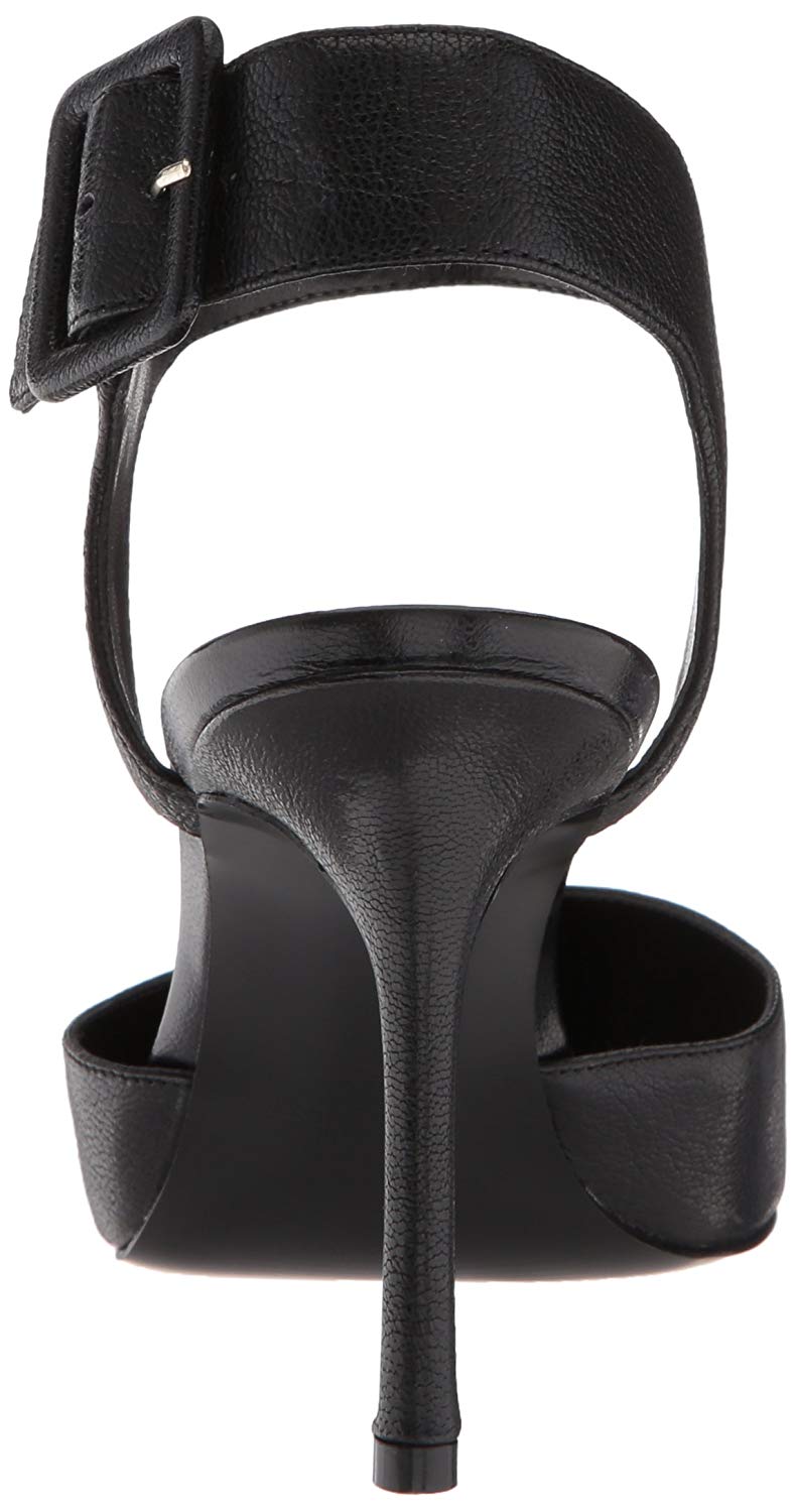 Nine West Women's Elisabeti Leather Ankle Strap Pumps Black Size 8 M