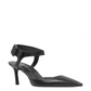 Nine West Women's Elisabeti Leather Ankle Strap Pumps Black Size 8 M