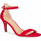 Material Girl Women's Blaire Two-Piece Dress Sandals Red Fabric 6.5M