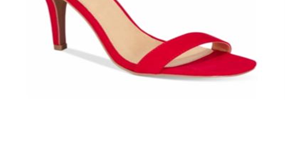 Material Girl Women's Blaire Two-Piece Dress Sandals Red Fabric 6.5M