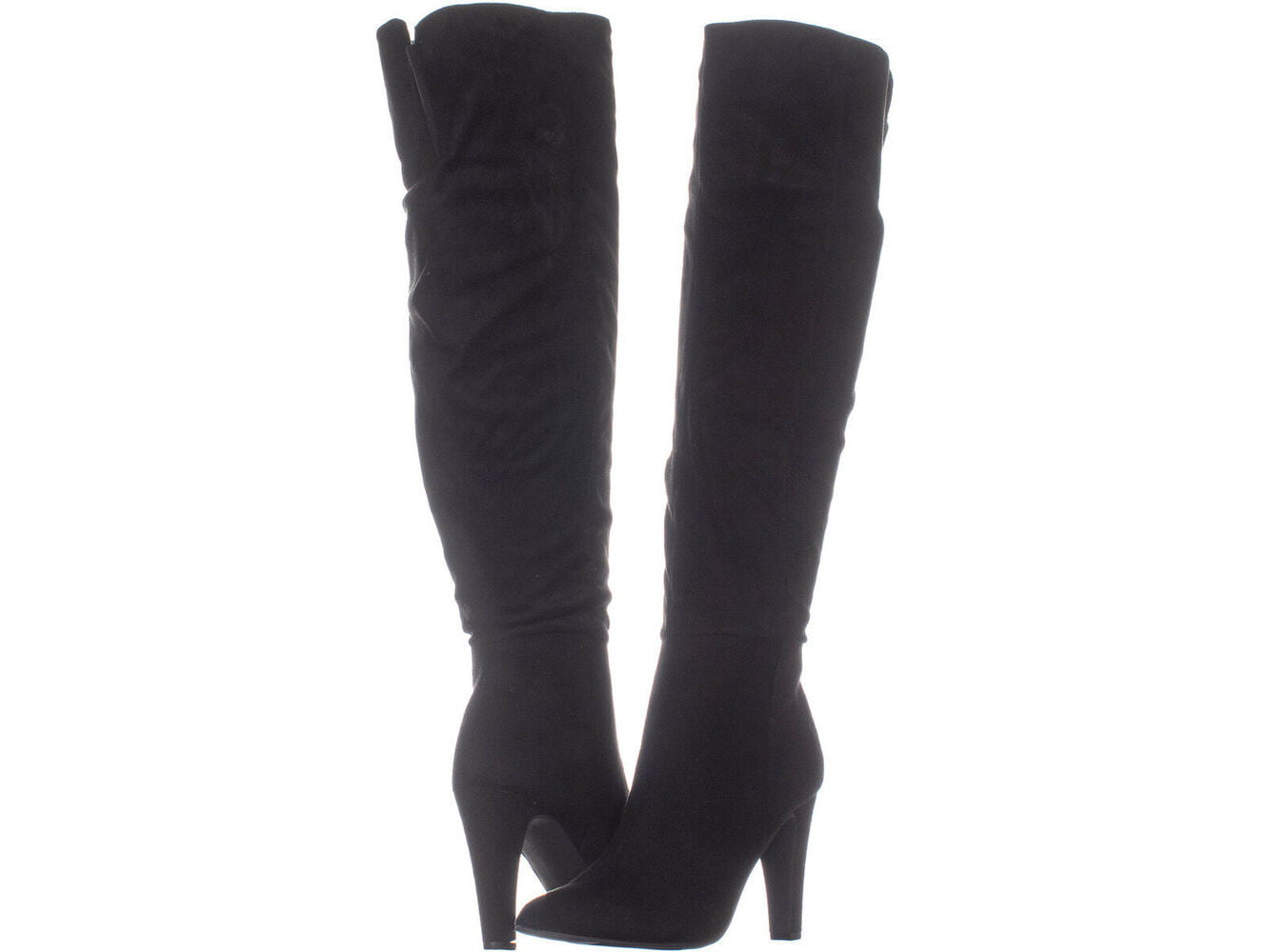 Material Girl Women's Candice Pointed Toe Knee High Fashion Black Size 7.5
