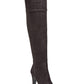Material Girl Women's Candice Pointed Toe Knee High Fashion Black Size 7.5