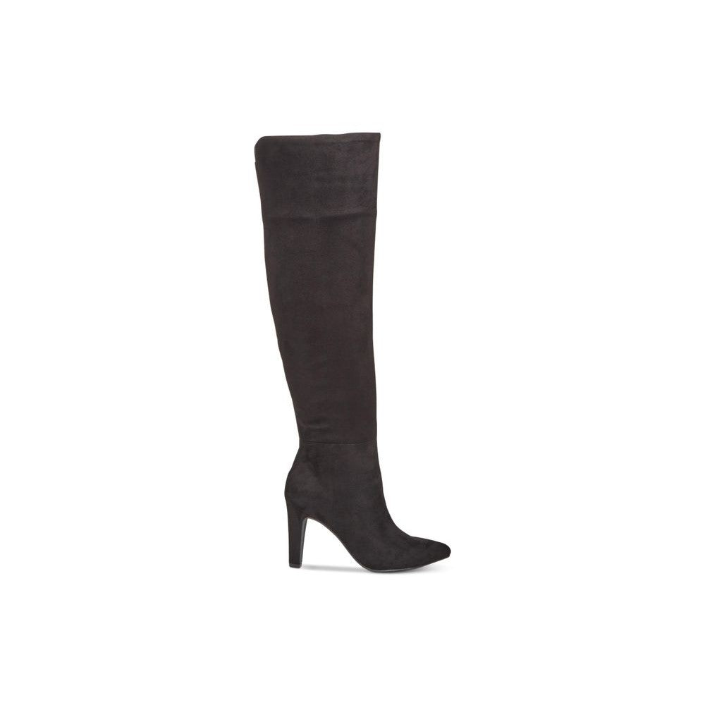 Material Girl Women's Candice Pointed Toe Knee High Fashion Black Size 7.5