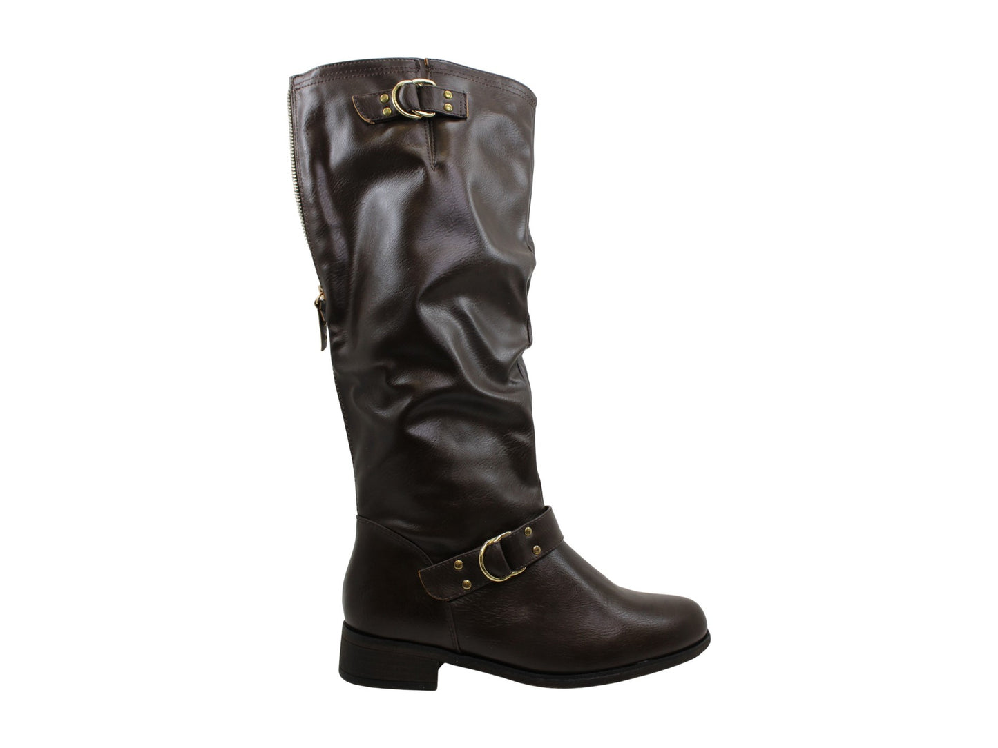 XOXO Women's Minkler Closed Toe Knee High Fashion Boots Brown Size 11W