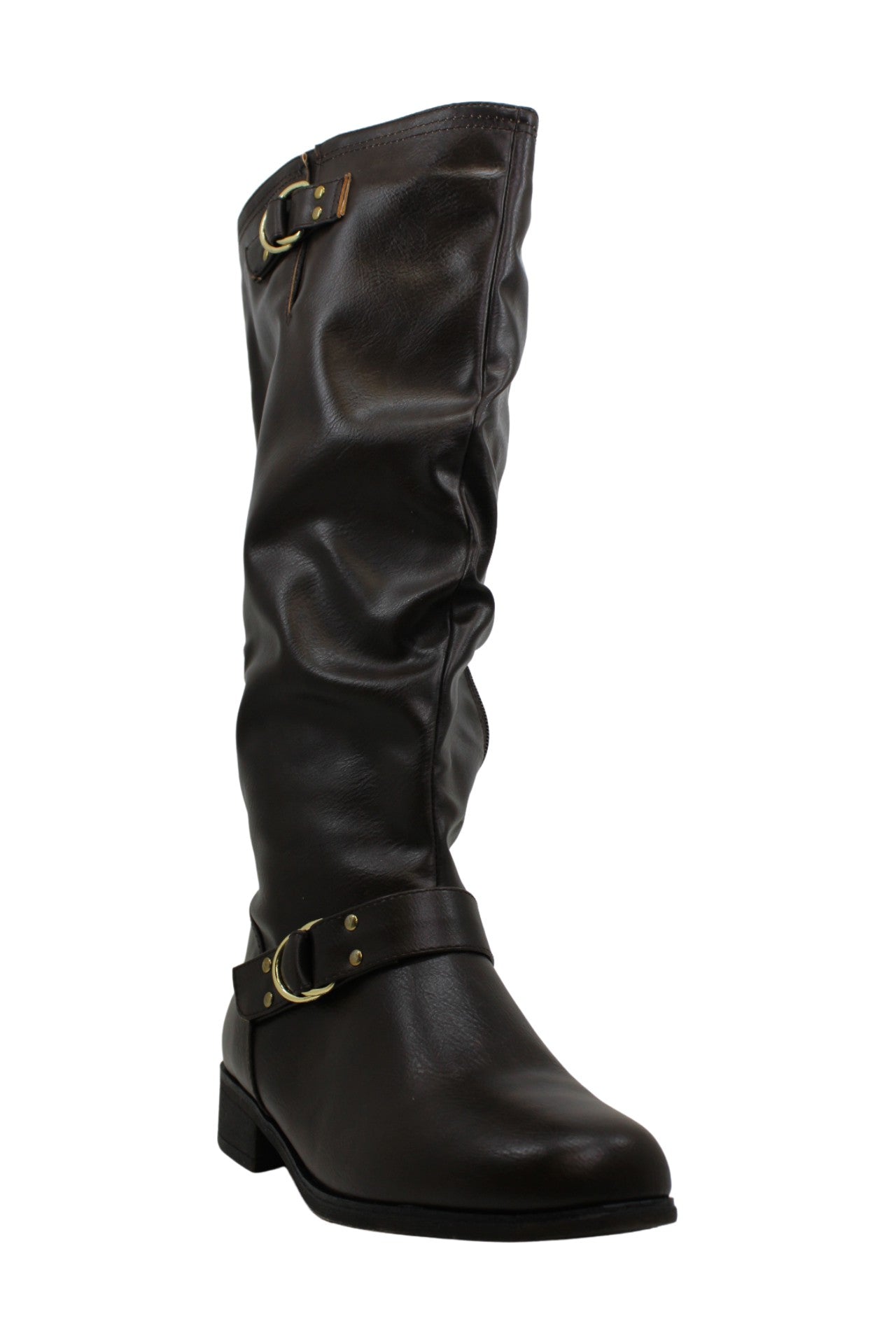 XOXO Women's Minkler Closed Toe Knee High Fashion Boots Brown Size 11W
