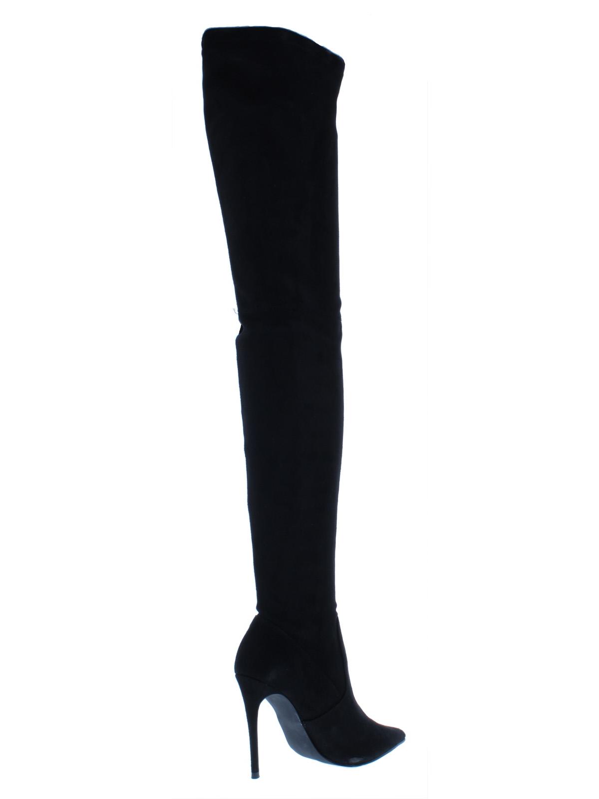Steve Madden Women's Stretchy Cushioned Dominique Pointed Toe Stiletto Dress Boots Gray Size 6.5 M