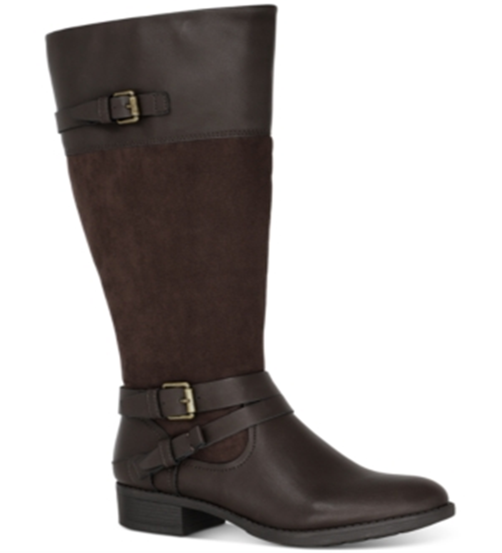 Style & Co Women's Faux Leather Fashion Dress Boots Black Size 8 M