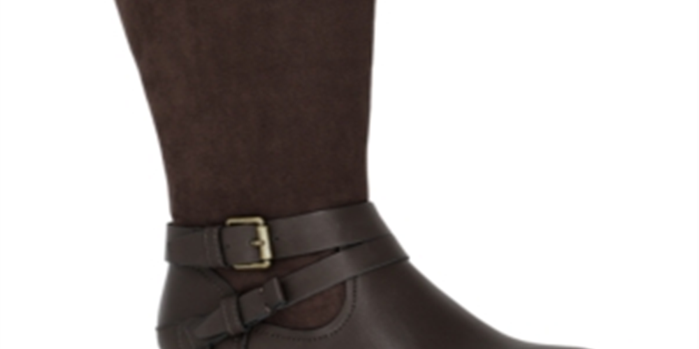 Style & Co Women's Faux Leather Fashion Dress Boots Black Size 8 M