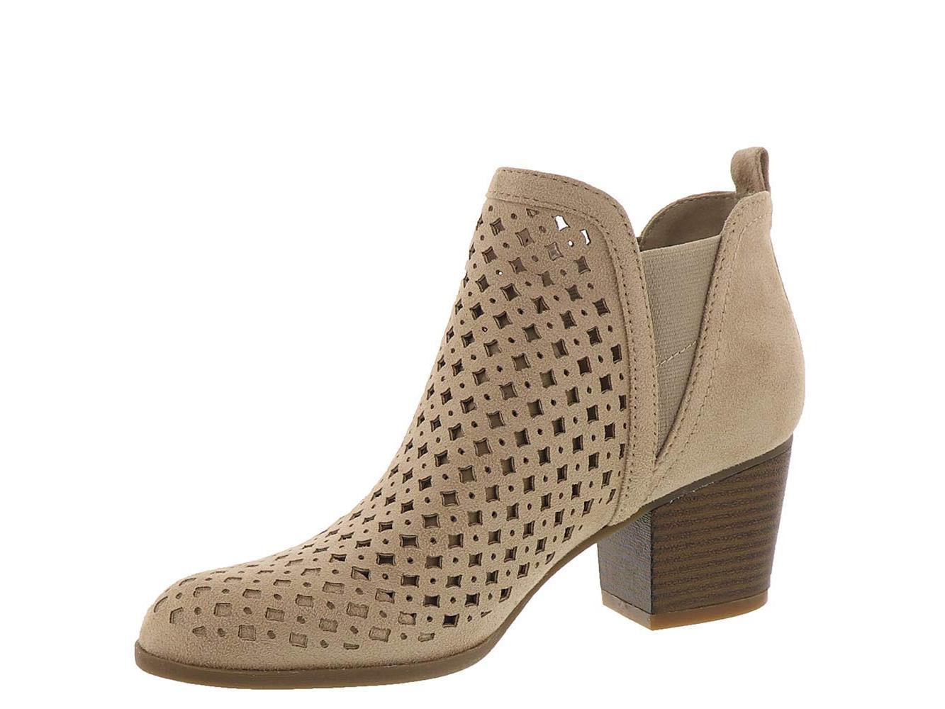 Indigo Rd. Women's Salem2 Fabric Round Toe Ankle Chelsea Boots Light Tan Size 9M