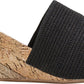 White Mountain Women's Aleah Wedge Slide Sandal Black Size 7.5M