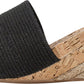 White Mountain Women's Aleah Wedge Slide Sandal Black Size 7.5M