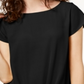 INC International Concepts Women's Draped Hem Top Black Size Petite