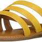 Franco Sarto Women's Summer Goddess Woven Toe Ring Sandals Yellow Size 8 M