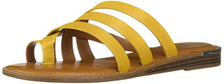 Franco Sarto Women's Summer Goddess Woven Toe Ring Sandals Yellow Size 8 M