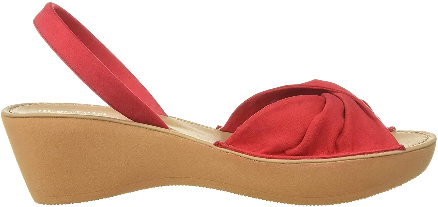 Kenneth Cole Reaction Women's Fine Twist Platform Sandal Wedge Red Size 5.5 M