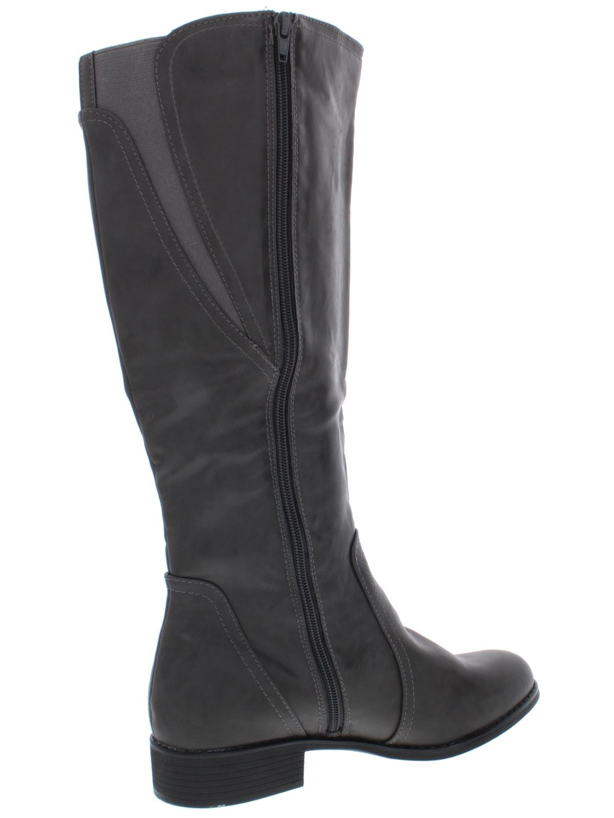 Style & Co Women's Milah Tall Casual Mid Calf Boots Charcoal Size 5.5 M