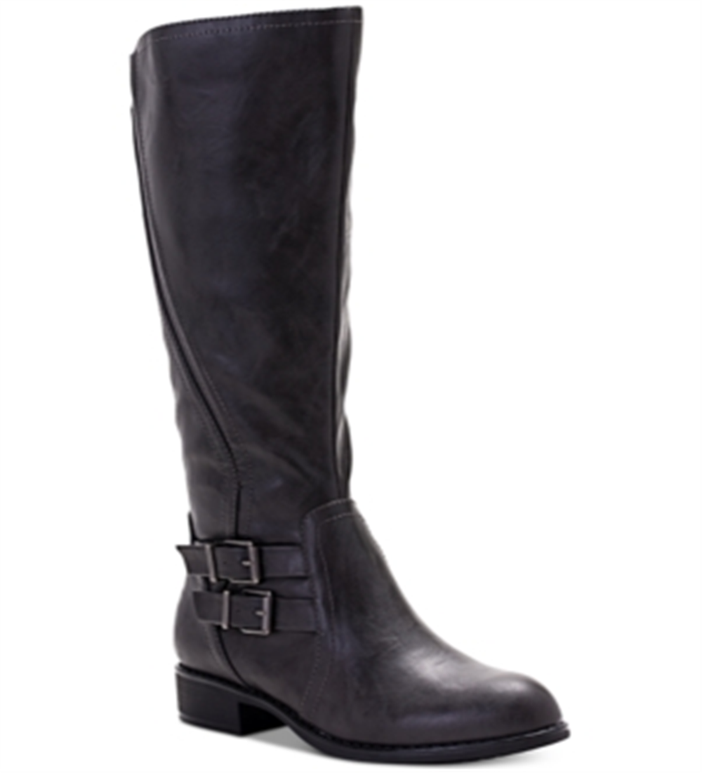 Style & Co Women's Milah Tall Casual Mid Calf Boots Charcoal Size 5.5 M