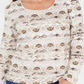 Karen Scott Women's Watercolor Scoop-Neck Top New Khaki Size XL