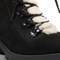 Madden Girl Women's Hidde Lace up Fur Boot Black Size 9 M