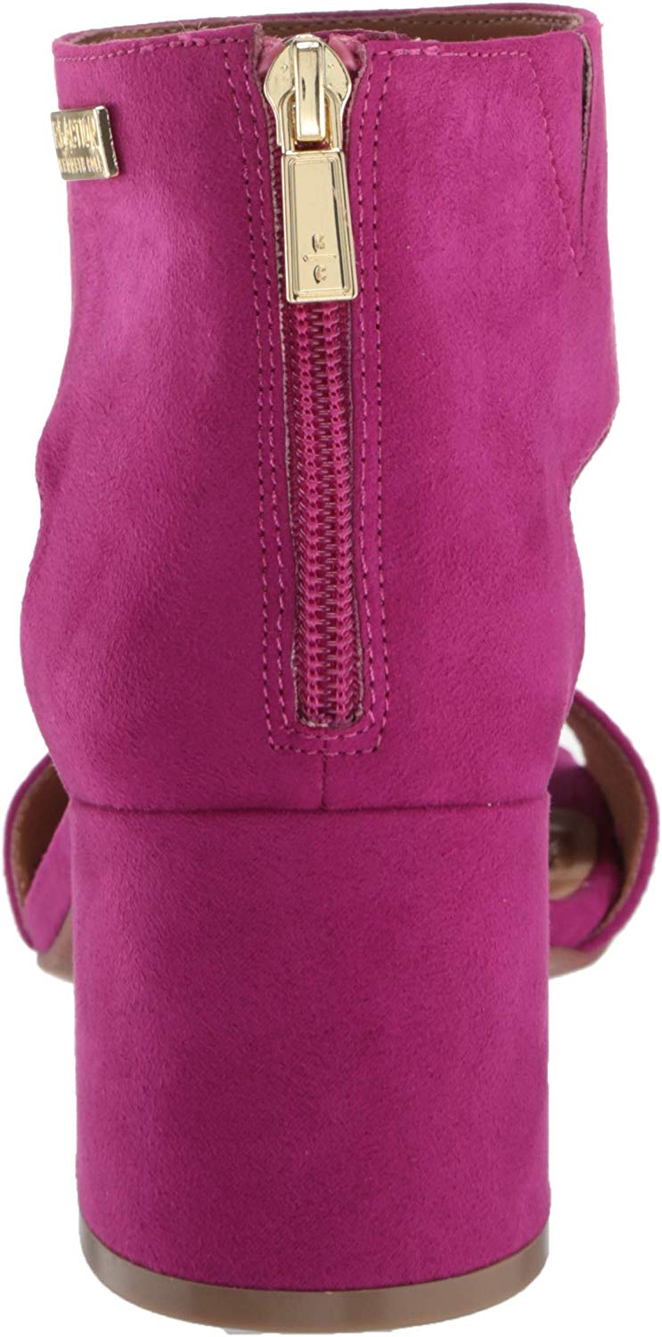 Kenneth Cole Reaction Women's Mix Cut Out T-Strap Heeled Sandal Purple Size 5 M