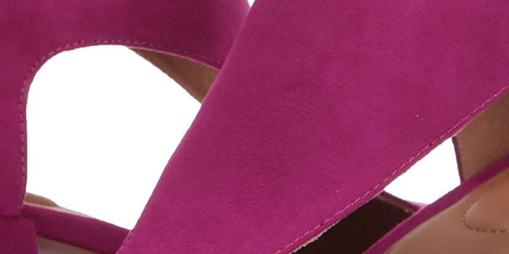 Kenneth Cole Reaction Women's Mix Cut Out T-Strap Heeled Sandal Purple Size 5 M