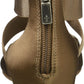 Kenneth Cole Reaction Women's Pro Time Satin Ankle Strap Ballet Flats Brown Size 8.5 M