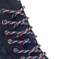 Tommy Hilfiger Women's 0.5 Platform Quilted Zipper Accent Onella Round Toe Block Heel Lace up Booties Blue Size 5.5 M