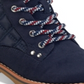 Tommy Hilfiger Women's 0.5 Platform Quilted Zipper Accent Onella Round Toe Block Heel Lace up Booties Blue Size 5.5 M