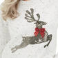 Karen Scott Women's Sequined Reindeer Sweater  White Combo Size 2XL