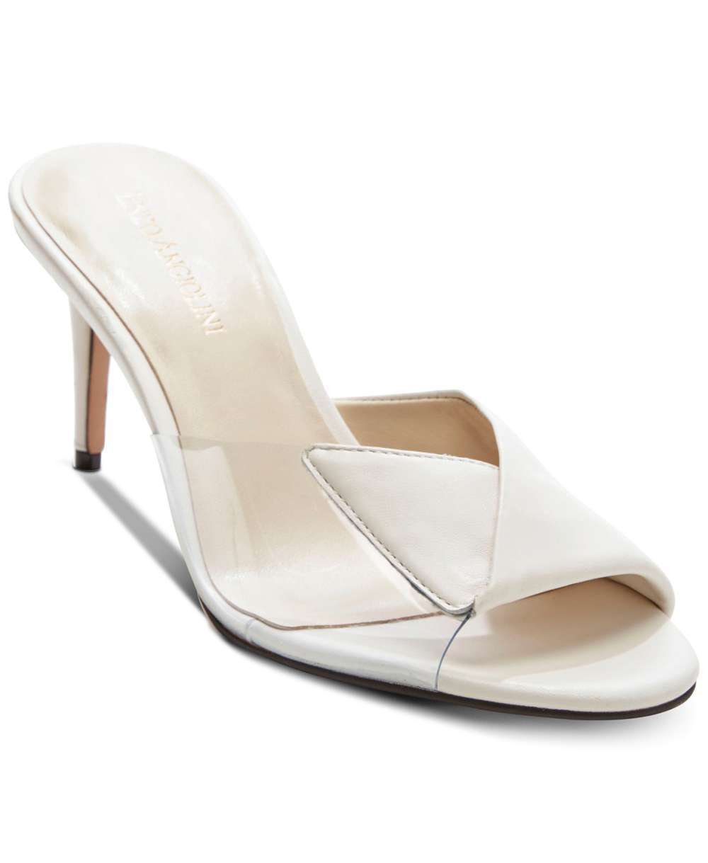 Enzo Angiolini Women's Alabaster Adelia Leather Sandal White Size 8.5 M