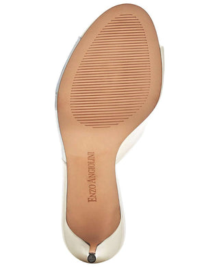 Enzo Angiolini Women's Alabaster Adelia Leather Sandal White Size 8.5 M