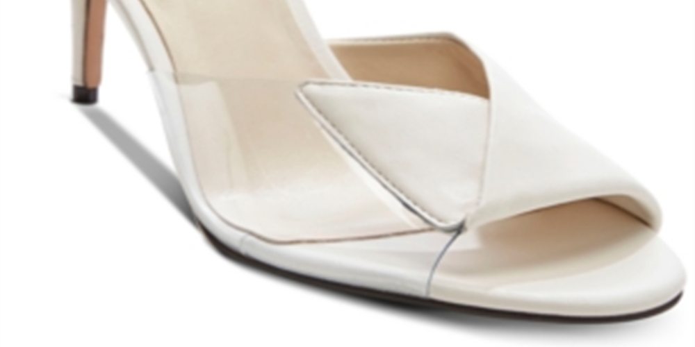 Enzo Angiolini Women's Alabaster Adelia Leather Sandal White Size 8.5 M