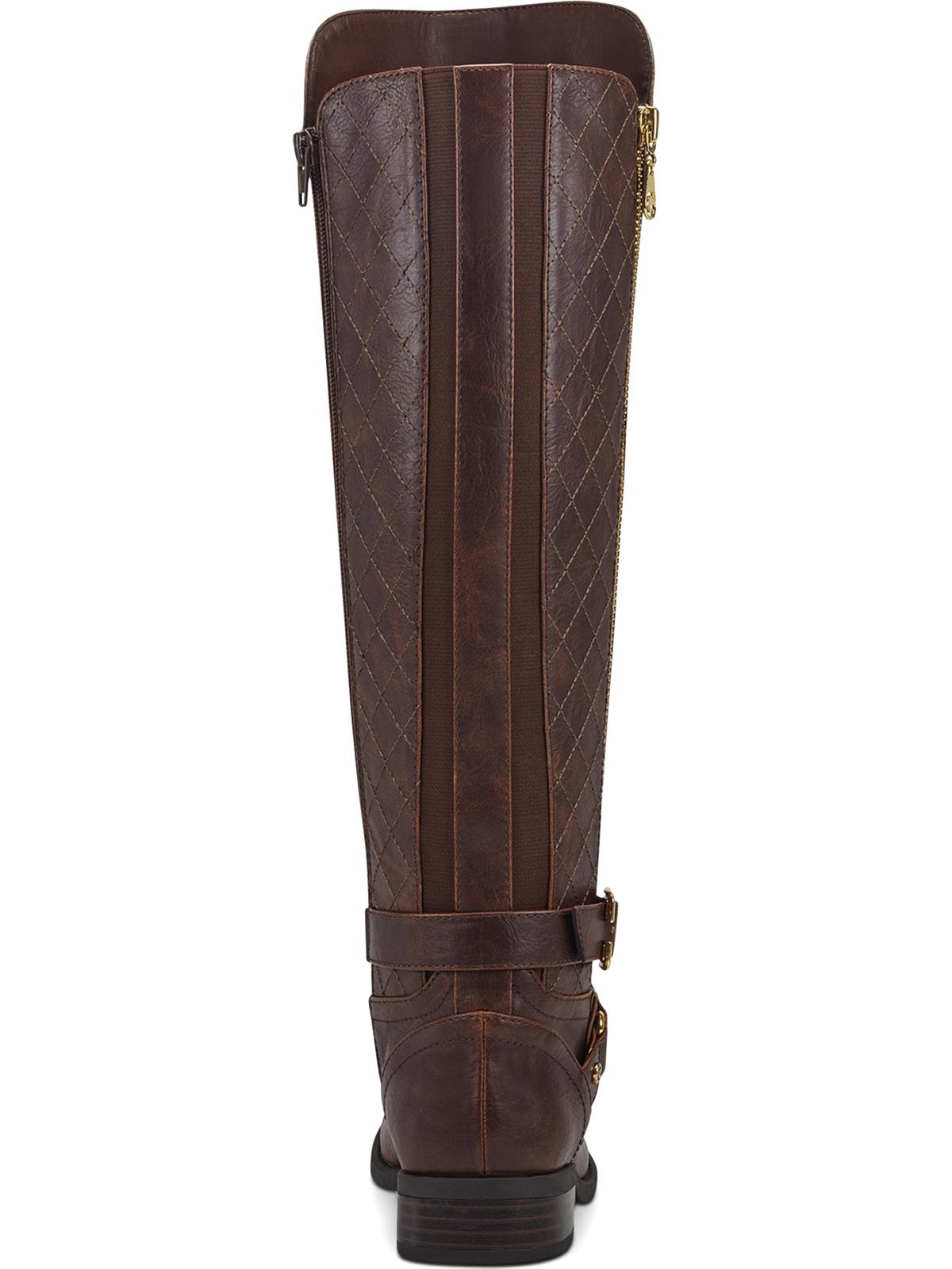 Guess Women's Haydin Faux Leather Tall Riding Boots Dark Brown Size 9.5M