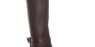 Guess Women's Haydin Faux Leather Tall Riding Boots Dark Brown Size 9.5M