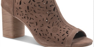 American Rag Women's Glia Suede Perforated Shooties Brown Size 6.5 M