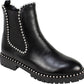Seven Dials Women's Smooth Shelley Studded Trim Ankle Boots Black Size 5.5 M