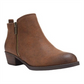 Carlos By Carlo Santana Women's Zipper Accent Padded Brie Round Toe Block Heel Zip up Booties Brown Size 5.5 M