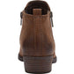 Carlos By Carlo Santana Women's Zipper Accent Padded Brie Round Toe Block Heel Zip up Booties Brown Size 5.5 M