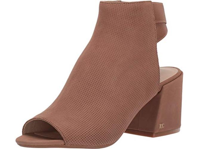 Kenneth Cole New York Women's Hannon Leather Peep Shoes Almond Size 8 M