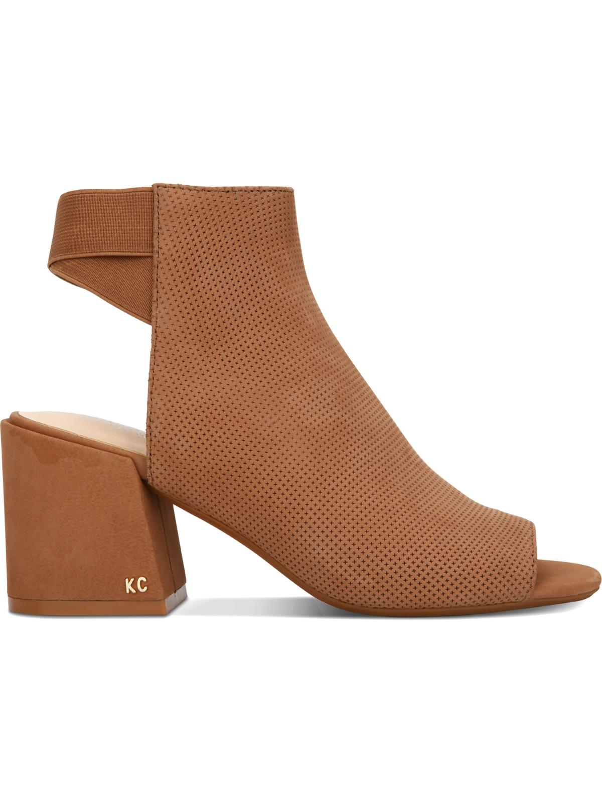 Kenneth Cole New York Women's Hannon Leather Peep Shoes Almond Size 8 M