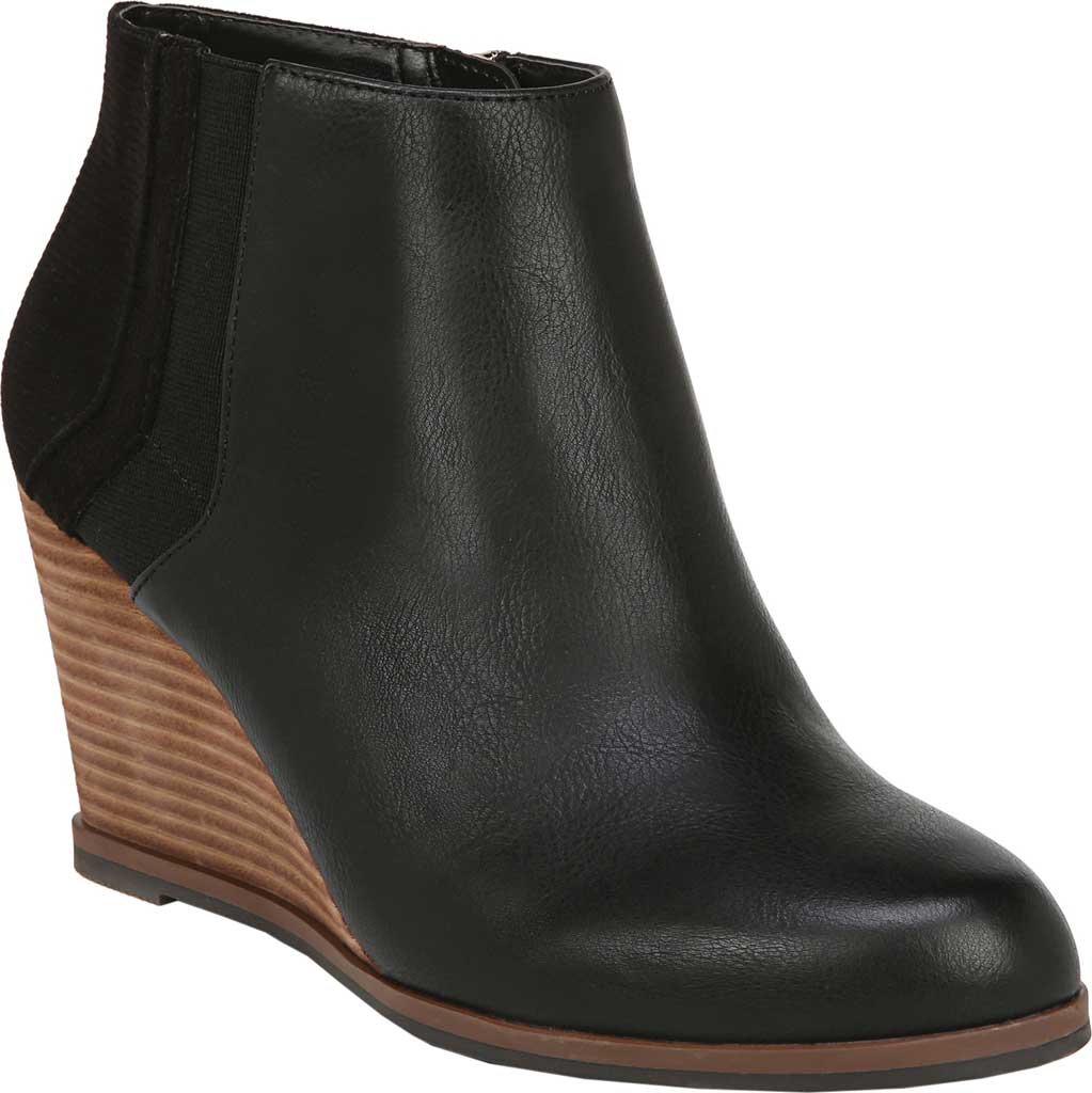 Dr. Scholl's Women's Patch Fabric Closed Toe Ankle Fashion Boots Black Size 9.5M