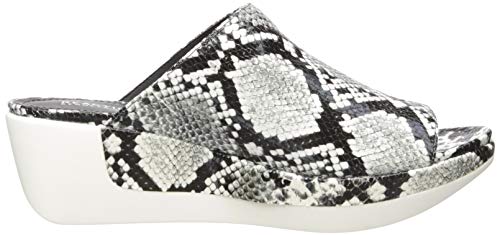 Kenneth Cole Reaction Women's Snake Embossed Pepea Slide Sandals White Size 10 M