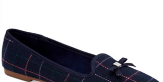 Charter Club Women's Kimii Plaid Slip on Loafers Blue Size 8 M