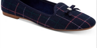 Charter Club Women's Kimii Plaid Slip on Loafers Blue Size 8 M