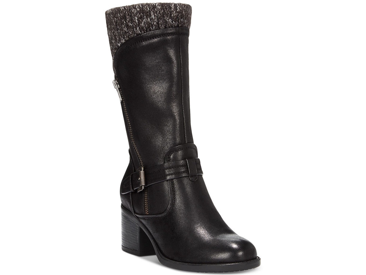 Bare Traps Women's Weslin Mid Shaft Faux Leather Boots Black Size 11 M