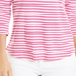 Charter Club Women's Supima Cotton Striped Top Pink Size Small
